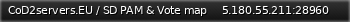 Маленький баннер сервера: CoD2servers.EU / SD PAM & Vote map