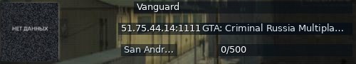 Большой баннер сервера: Vanguard