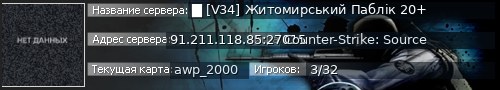 Большой баннер сервера: █ [V34] Житомирський Паблiк 20+