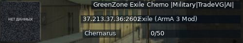 Большой баннер сервера: GreenZone Exile Cherno |Military|TradeVG|AI|