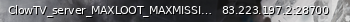 Маленький баннер сервера: ClowTV_server_MAXLOOT_MAXMISSION