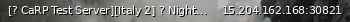 Маленький баннер сервера: [? CaRP Test Server][Italy 2] ? Night™️ / ? Real Missions™️ / ? Actual In-Game Economy ? ™️ / ? Capitalism™